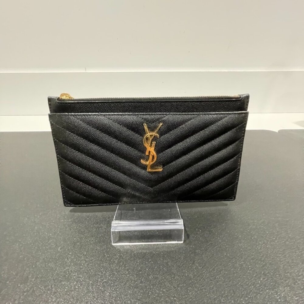 Saint Laurent Monogram Matelasse Cassandre Zip Pouch (JB1405)